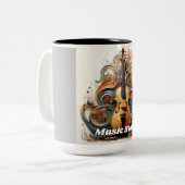 Tasse 2 Couleurs Cours de musique du magasin (Devant gauche)