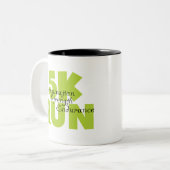 Tasse 2 Couleurs Course 5 000 verte printemps (Devant gauche)