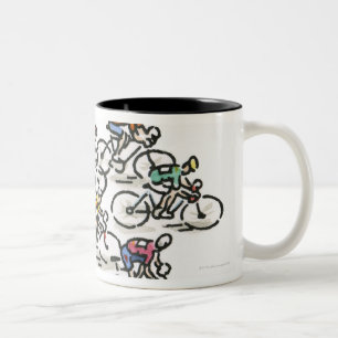 Tasse 2 Couleurs Course de bicyclette