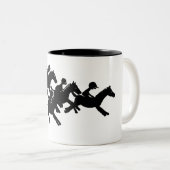 Tasse 2 Couleurs course de chevaux (Devant droit)