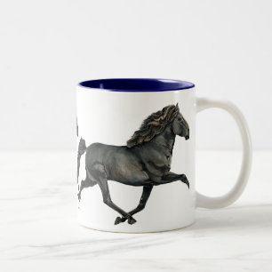 Tasse 2 Couleurs Course de chevaux islandais Gletta