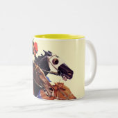 Tasse 2 Couleurs Course de pur sang (Devant droit)