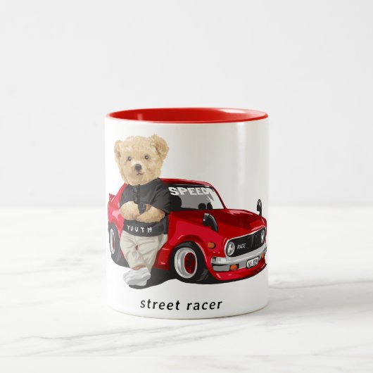 Tasse 2 Couleurs Course de rue de Cute (Centre)