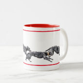 Tasse 2 Couleurs, Course de scottish deerhounds (Devant droit)