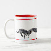 Tasse 2 Couleurs, Course de scottish deerhounds (Gauche)
