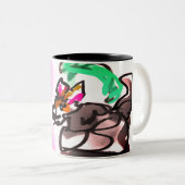 Tasse 2 Couleurs Course du loup en automne (Devant droit)