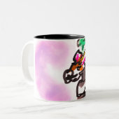 Tasse 2 Couleurs Course du loup en automne (Devant gauche)