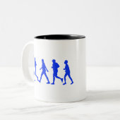Tasse 2 Couleurs Course Jogging Marche (Devant gauche)