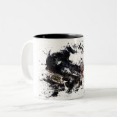 Tasse 2 Couleurs Course Moto-x (Devant gauche)