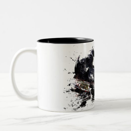 Tasse 2 Couleurs Course Moto-x (Gauche)