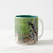 Tasse 2 Couleurs Course VTT Enduro (Devant droit)