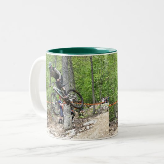 Tasse 2 Couleurs Course VTT Enduro (Devant gauche)