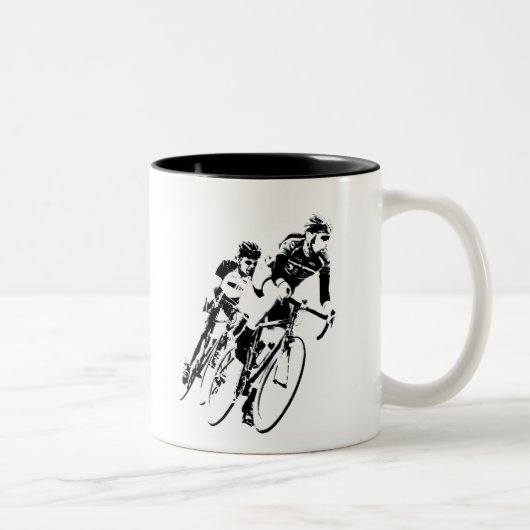 Tasse 2 Couleurs Courses à vélo -Ombre -2 (Droit)