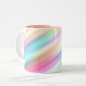 Tasse 2 Couleurs Courses de brosse d'arc-en-ciel (Devant gauche)