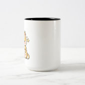 Tasse 2 Couleurs Coussin de chat endormi mignon (Centre)