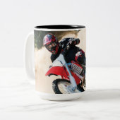 Tasse 2 Couleurs coussin de coureur de motocross (Devant gauche)