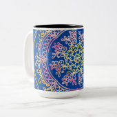 Tasse 2 Couleurs Coussin de jet mandala (Devant gauche)