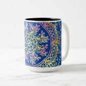 Tasse 2 Couleurs Coussin de jet mandala (Devant droit)