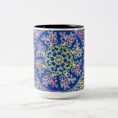 Tasse 2 Couleurs Coussin de jet mandala (Centre)