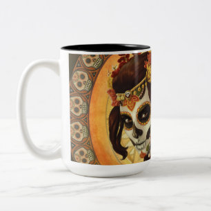 Tasse 2 Couleurs Coussin Dia De Los Muertos