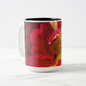Tasse 2 Couleurs Coussin rond Rose Rouge (Devant gauche)