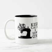 Tasse 2 Couleurs Couture • Gardez le calme pour coudre dessus • (Gauche)