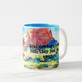 Tasse 2 Couleurs Cowboy à la course (Devant droit)