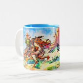 Tasse 2 Couleurs Cowboy à la course (Devant gauche)