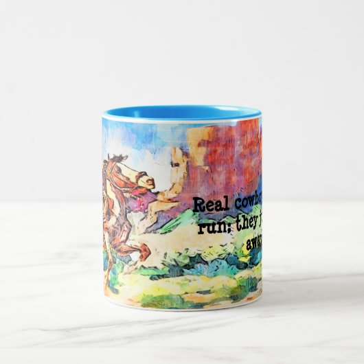 Tasse 2 Couleurs Cowboy à la course (Centre)