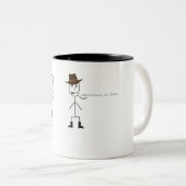 Tasse 2 Couleurs Cowboy d'humour de clarinette (Devant droit)