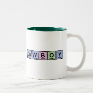 Tasse 2 Couleurs Cowboy fait d'éléments