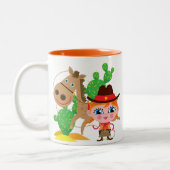 Tasse 2 Couleurs Cowgirl et Horse (Gauche)