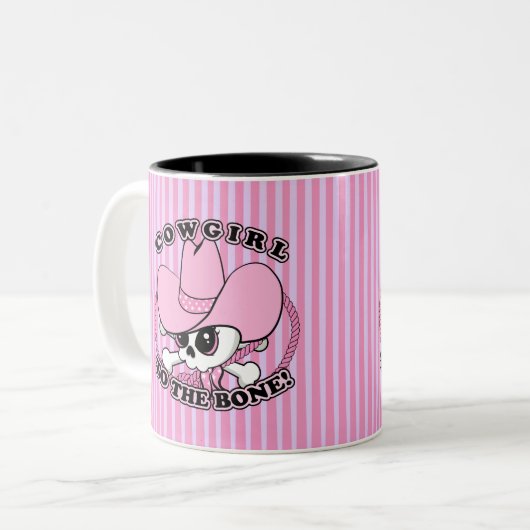 Tasse 2 Couleurs Cowgirl Skull (Devant gauche)