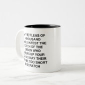 Tasse 2 Couleurs Coworker drôle, Puissent les puces de mille chamea (Devant gauche)