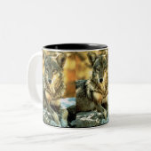 Tasse 2 Couleurs Coyote, cadeaux d'amants de faune (Devant gauche)
