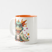 Tasse 2 Couleurs Cozy Bearded Dragon - Dragon in Blanket  Coffee (Devant gauche)