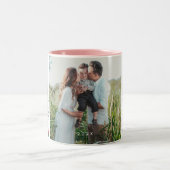 Tasse 2 Couleurs Cozy Knit Sweater Pattern Photo Holiday (Centre)