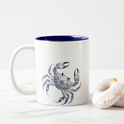 Tasse 2 Couleurs Crabe bleu (Avec donut)