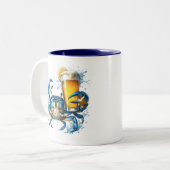 Tasse 2 Couleurs Crabe bleu (Devant gauche)