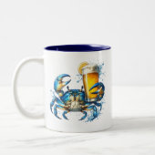 Tasse 2 Couleurs Crabe bleu (Gauche)