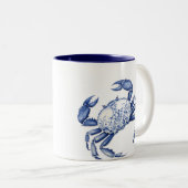 Tasse 2 Couleurs Crabe bleu (Devant droit)