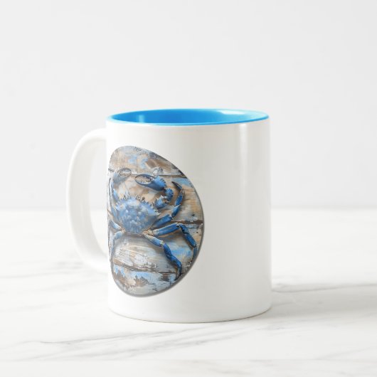 Tasse 2 Couleurs Crabe bleu (Devant gauche)