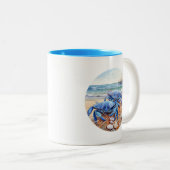 Tasse 2 Couleurs Crabe bleu (Devant droit)