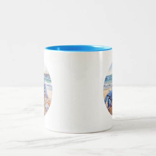 Tasse 2 Couleurs Crabe bleu (Centre)