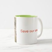 Tasse 2 Couleurs Crabe de Beach Fiddler (Devant droit)