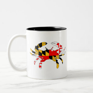 Tasse 2 Couleurs Crabe de drapeau du Maryland