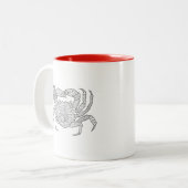 Tasse 2 Couleurs Crabe de Zendoodle (Devant gauche)