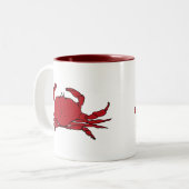 Tasse 2 Couleurs Crabe rouge (Devant gauche)