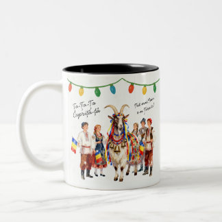 Tasse 2 Couleurs Crăciun Caprița-Ta Cadeau de vacances roumain