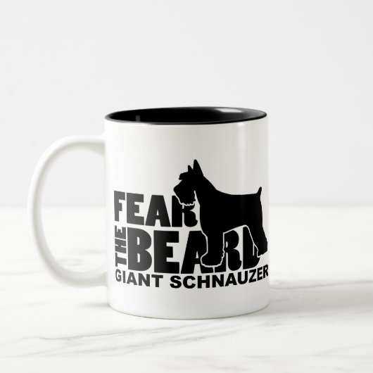 Tasse 2 Couleurs Craignez la barbe - Schnauzer géant (Gauche)